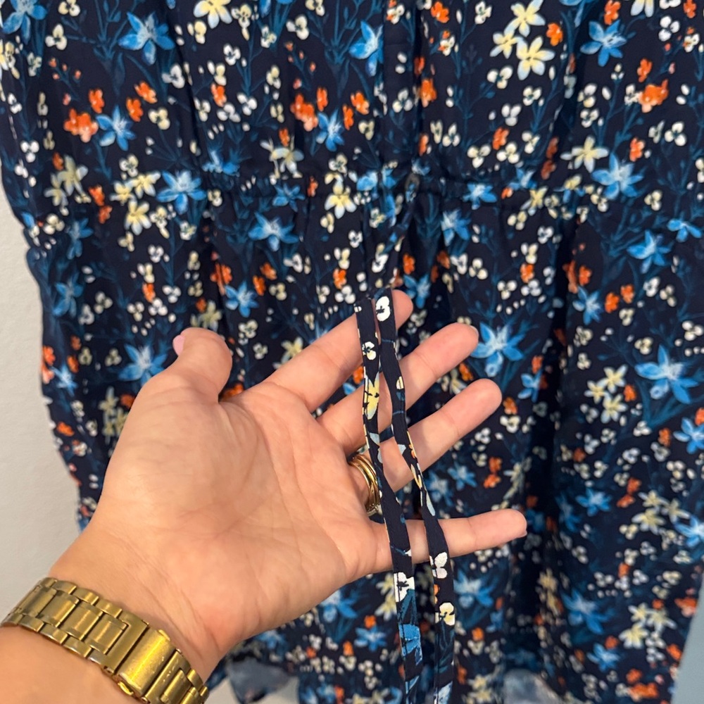 GAP Navy Floral Dress Size XXL - Picture 4 of 5